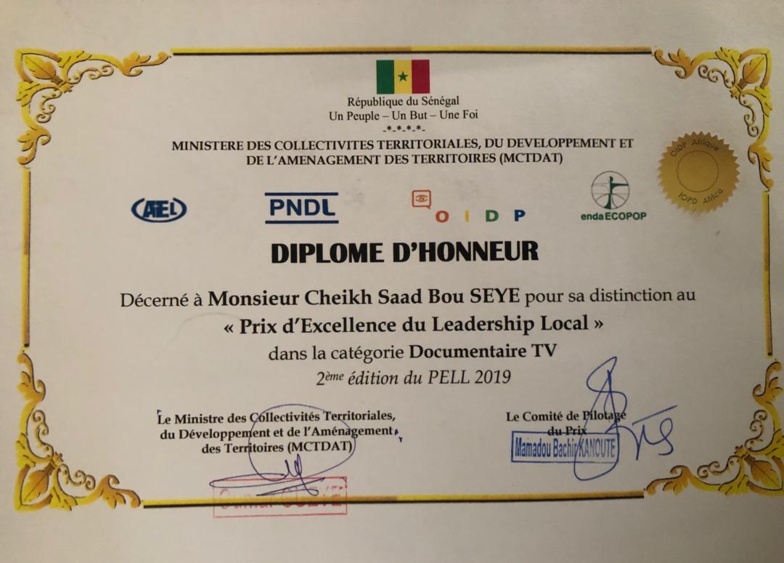 Documentaire TV : NDARINFO remporte le Prix d’excellence du Leadership Local