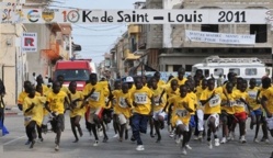 Lancement des 10 km de Saint-Louis, vendredi.