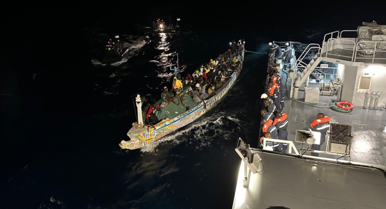 Une pirogue transportant 150 migrants interceptée au large de Saint-Louis