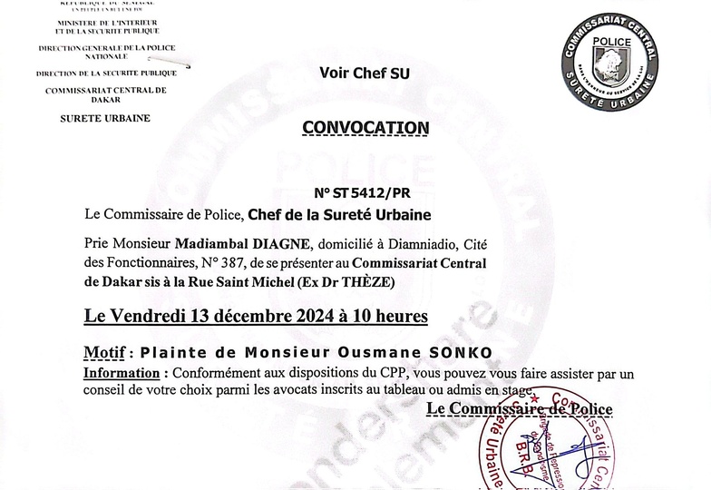 Plainte d’Ousmane Sonko : Madiambal convoqué à sûreté urbaine ce vendredi