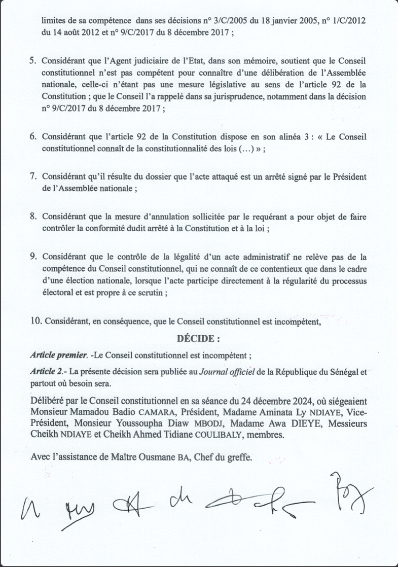 Recours de Barthélémy Dias : Le Conseil Constitutionnel se déclare incompétent