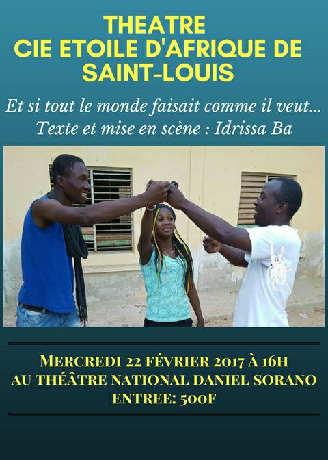 Théâtre : la compagnie Etoile d'Afrique de Saint-Louis en spectacle, mercredi, à Daniel Sorano 