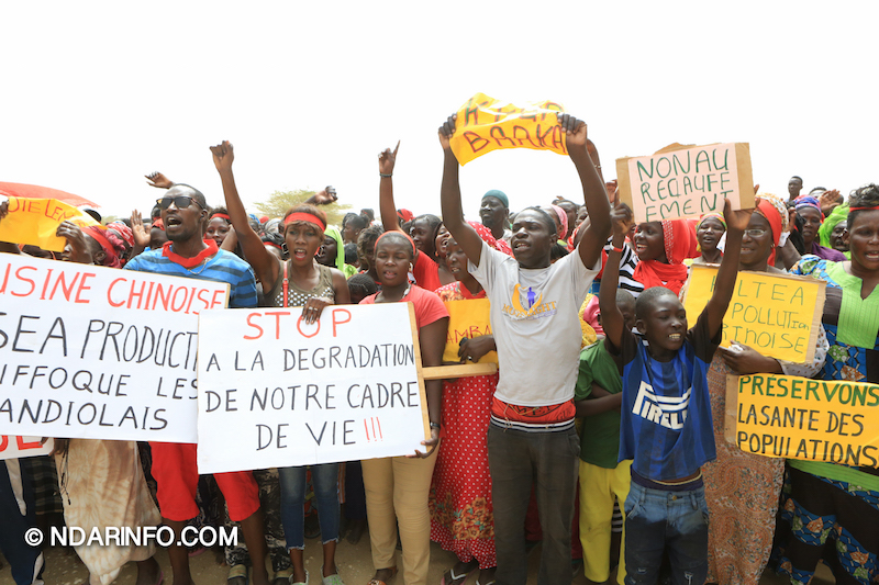 Marche d’indignation des victimes de l’usine chinoise de Mbambara ( vidéo-Photos )