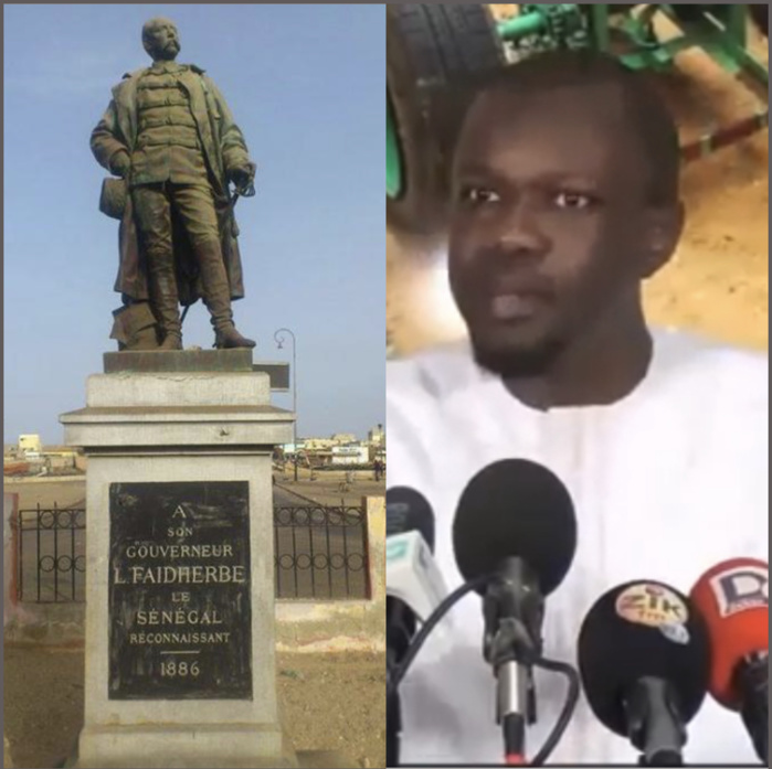 Déboulonnement de la statue de Faidherbe : « Il faut nous défaire de cette colonisation mentale » (Ousmane Sonko)