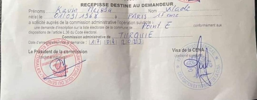 Karim Wade s'inscrit sur les listes électorales en Turquie