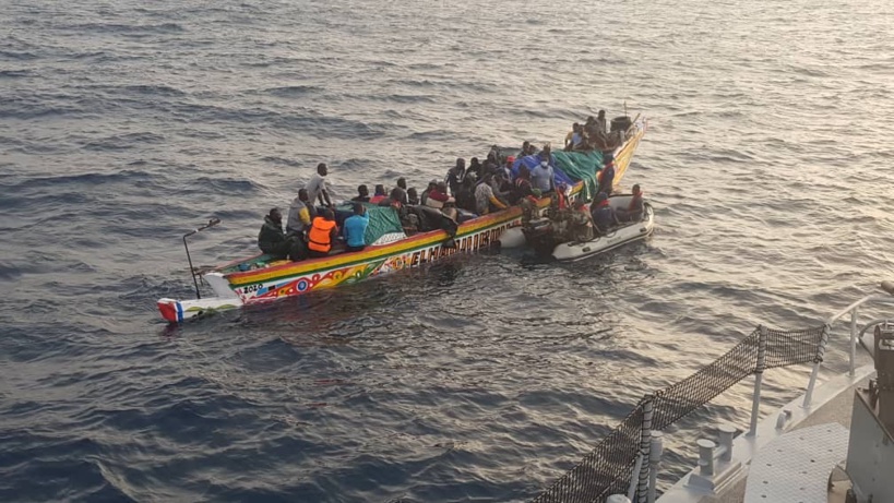 Une pirogue transportant 200 migrants interceptée au large de Saint-Louis