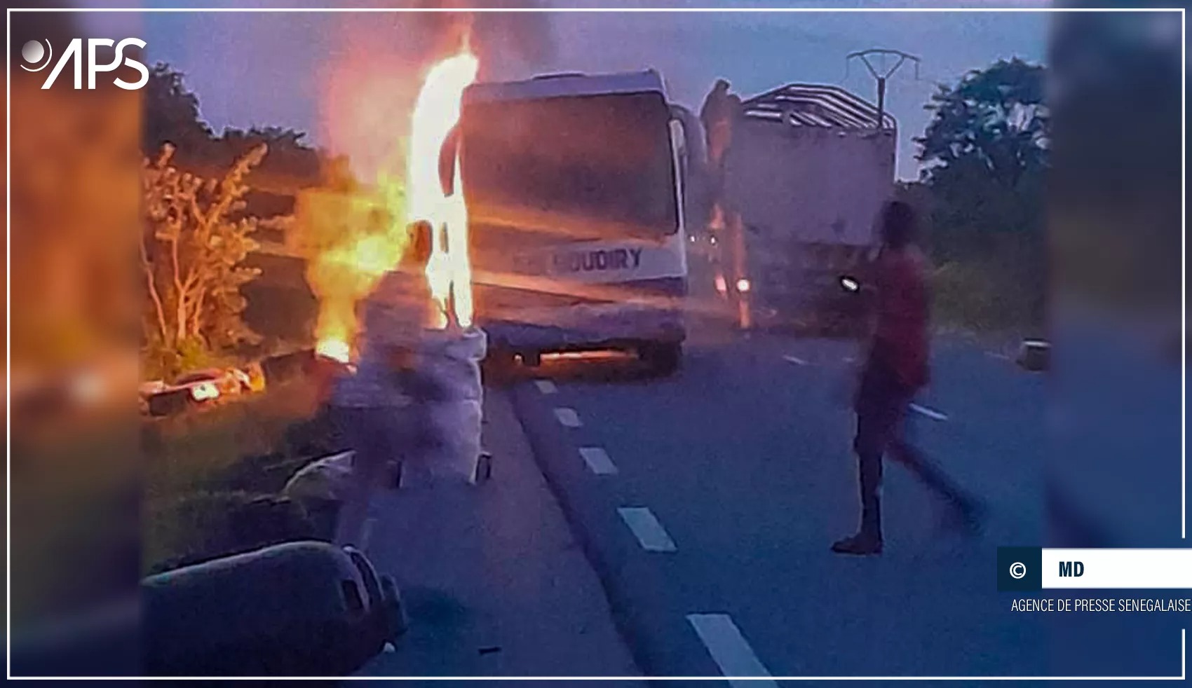 Goudiry : un bus prend feu, aucune perte en vie humaine (source sécuritaire)