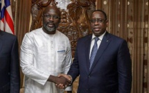 Georges Weah à Dakar, ce mercredi