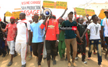 Marche d’indignation des victimes de l’usine chinoise de Mbambara ( vidéo-Photos )