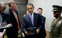 En route vers Dakar, Obama Tweet dans l’Air Force One.