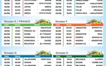 Le calendrier des Matchs de la Coupe du Monde 2014