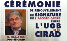 Cérémonie  de renouvellement de signature d’un accord cadre entre l’UGB et le CIRAD, ce jeudi 06 novembre. 