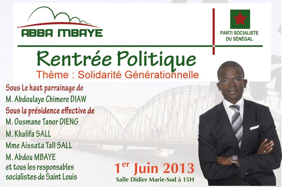 Rentrée politique Abba Mbaye